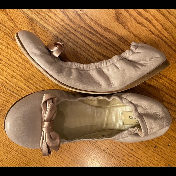 Valentino Garavani Shoes - Valentino Garavani Bow Flats, Taupe